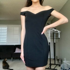 Black off the shoulder dress